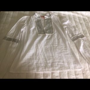 Tory burch embellished top. Size 4